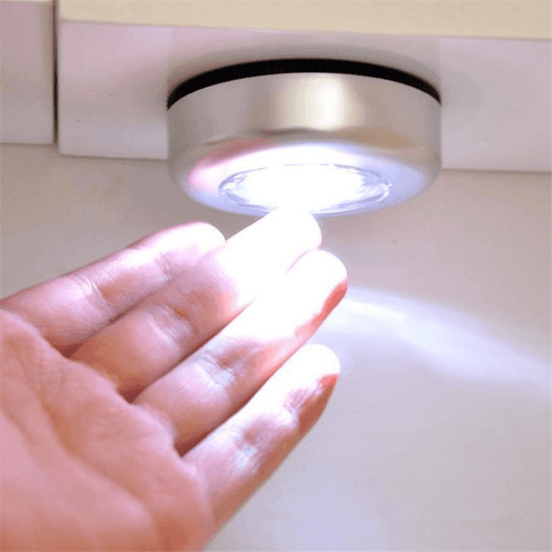 LED Tap Light Self Adhesive | Battery Power Cabinet Light | Tap Touch Night Lamp (1 Piece)