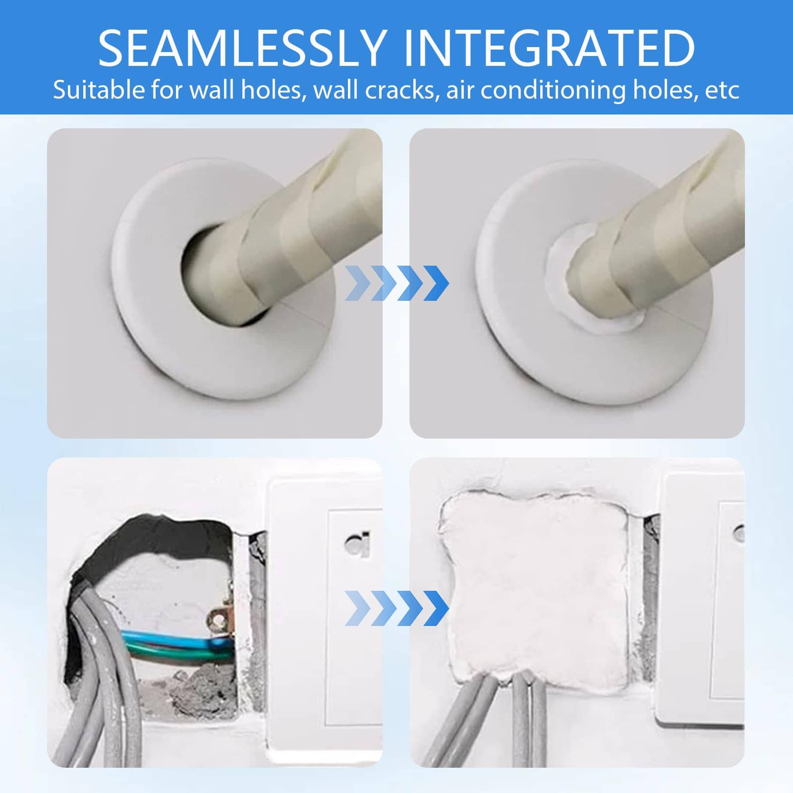 Sealant Clay Mud | Wall Hole Sealant Strong Adhesive Diy Sealant Clay Air Conditioning Hole Repair Cream Mud - Sealant Mud, Clay Repair Glue Pipe Sealing Fireproof Caulking Repair Mud Hole, Hole Fille